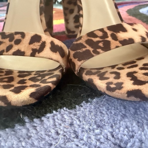 A New Day Strappy Leopard Print Block Heels - Picture 5 of 9